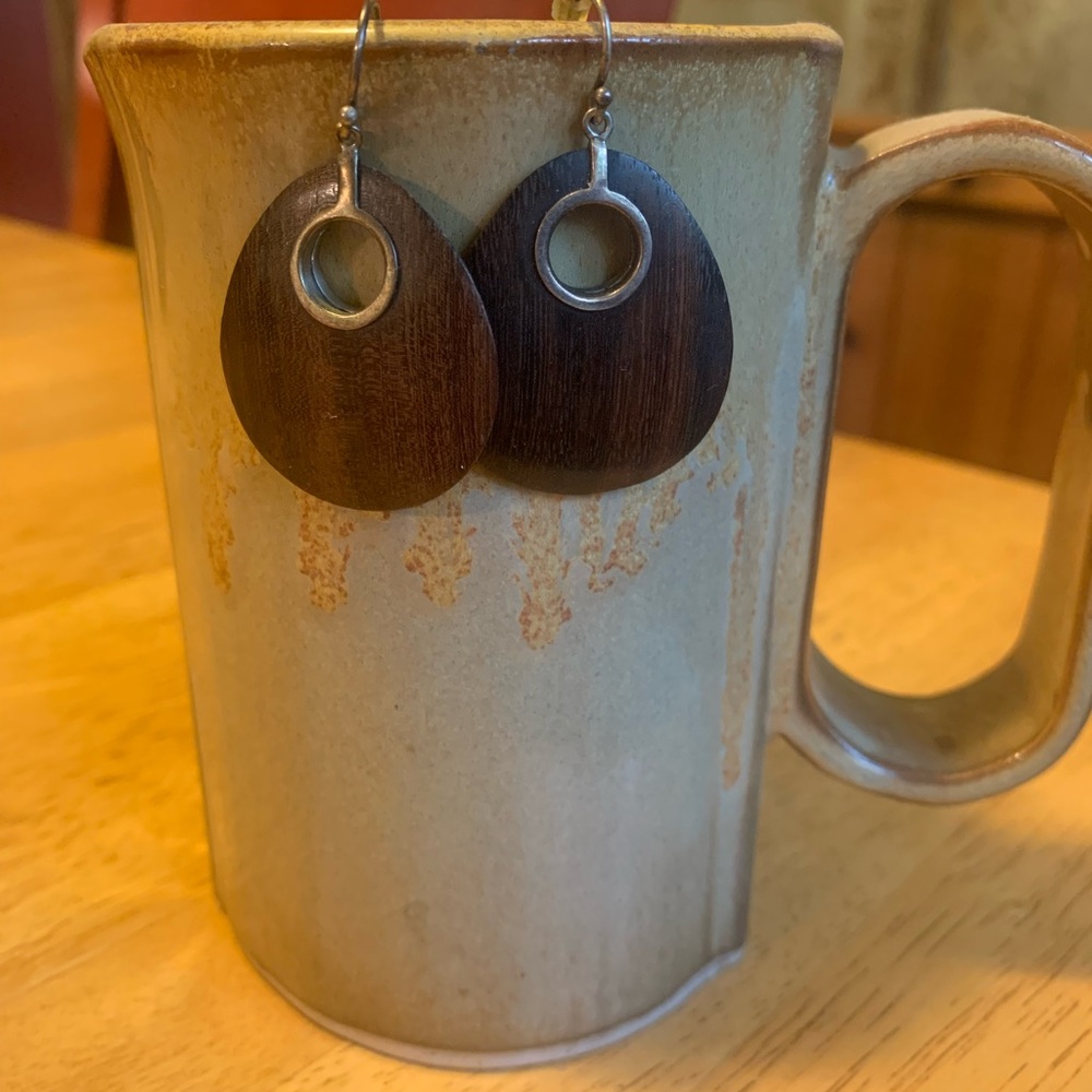 Silpada Brown Wooden Earrings
